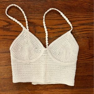 Zara white crochet top